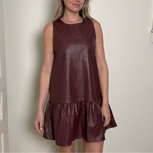 Ellen Anne Sleeveless Burgundy Dress